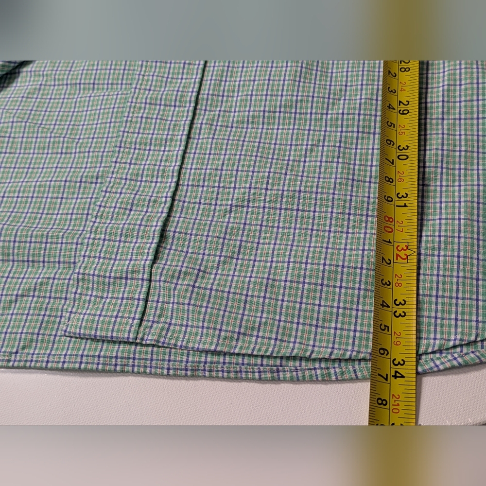 Polo Ralph Lauren Classic Fit Shirt Green Plaid Mens XXL Short Sleeve Button Up - Picture 11 of 14